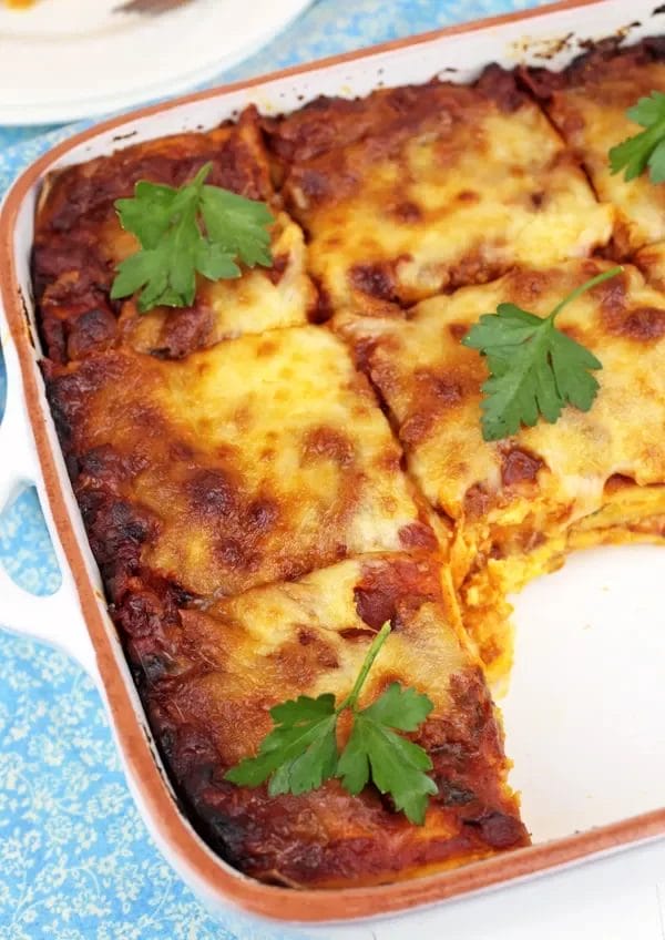 Hot Sausage & Sweet Potato Lasagna