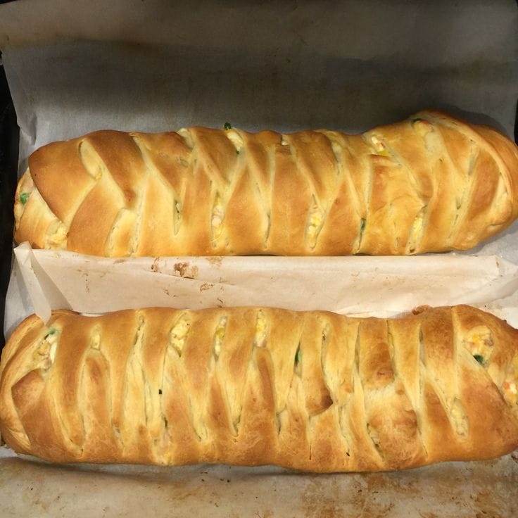 Savory Chicken Pot Pie Crescent Braid