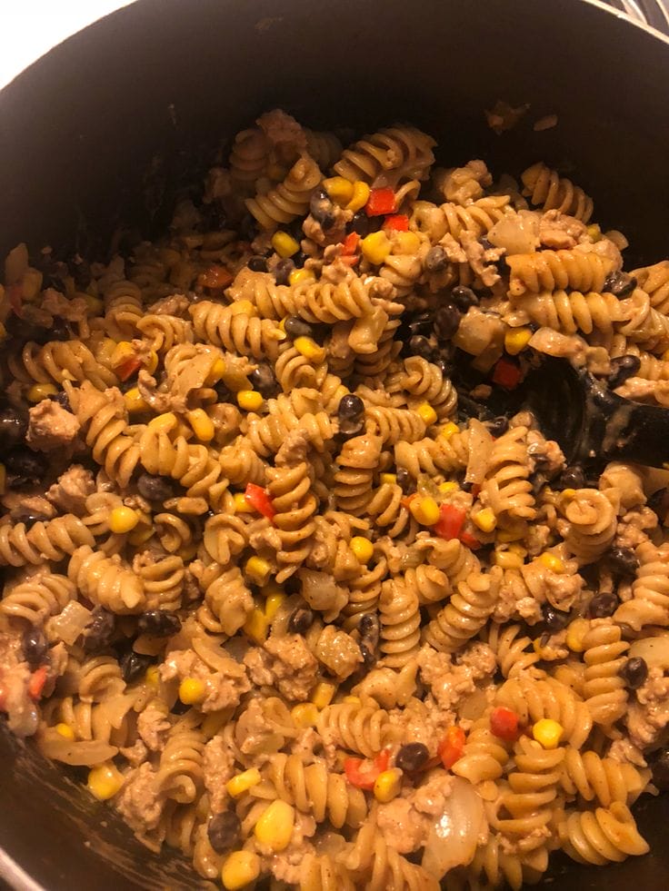 One Pot Southwestern Alfredo Pasta