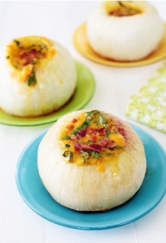 CHEDDAR & BACON STUFFED ONIONS