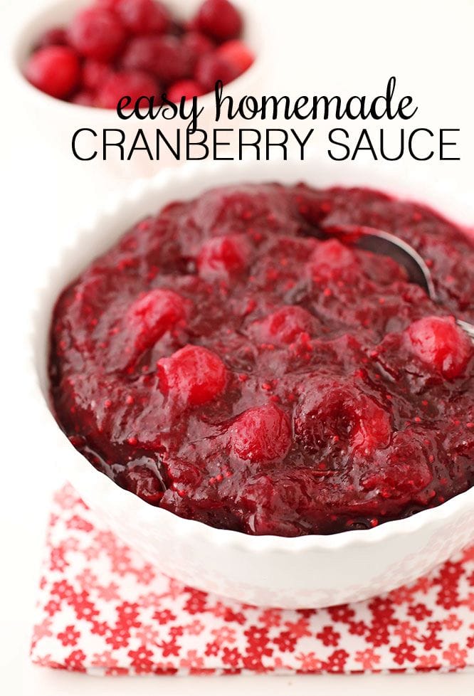 EASY HOMEMADE CRANBERRY SAUCE