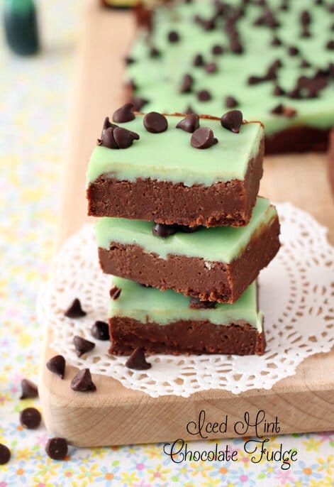 EASY ICED MINT CHOCOLATE FUDGE