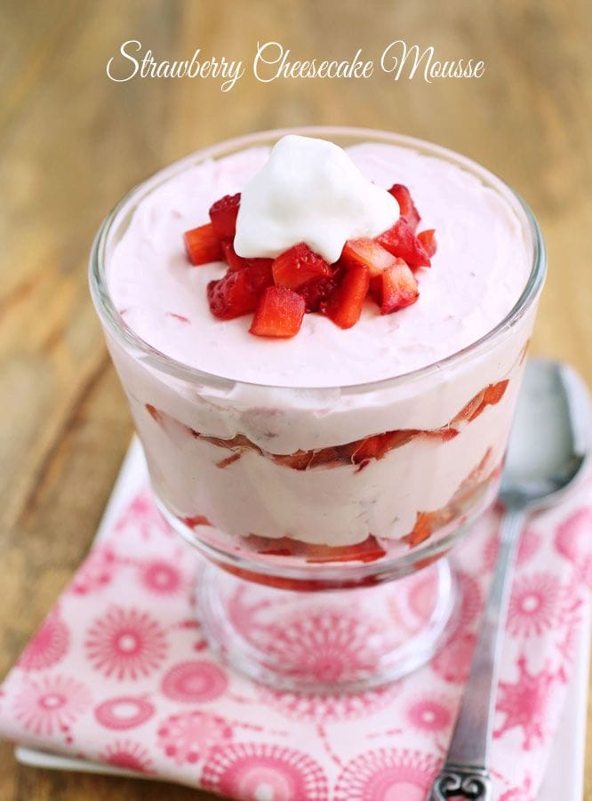 No-Bake Strawberry Cheesecake Mousse