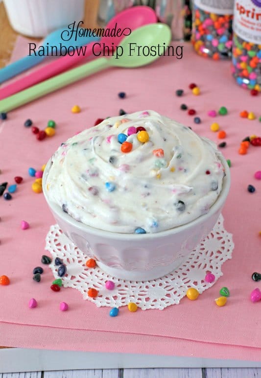 Homemade Rainbow Chip Frosting