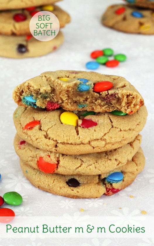 BIG SOFT BATCH PEANUT BUTTER M & M COOKIES