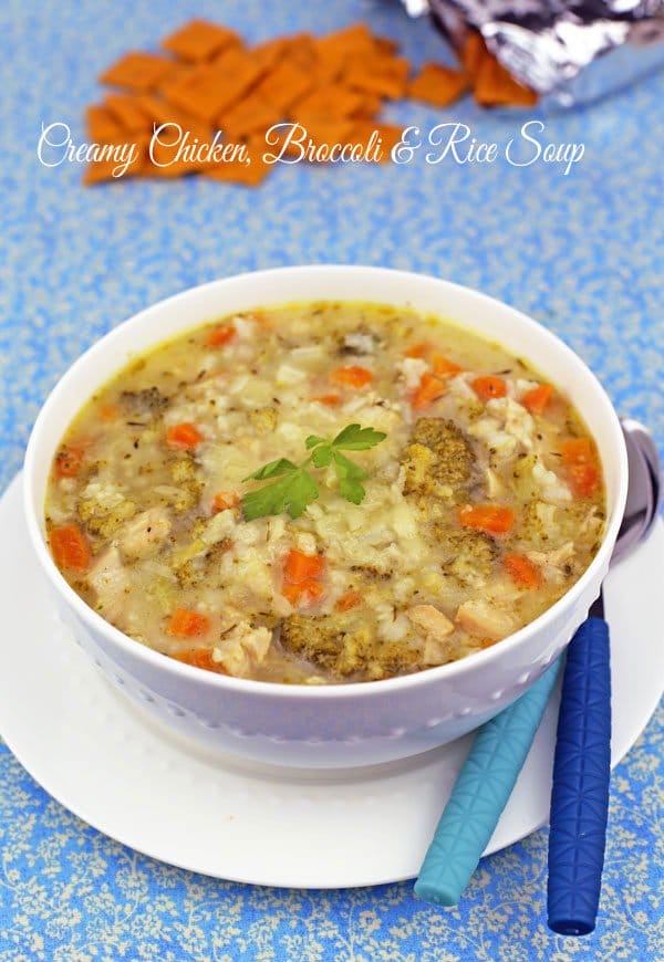 Creamy Chicken Broccoli and Rice Soup