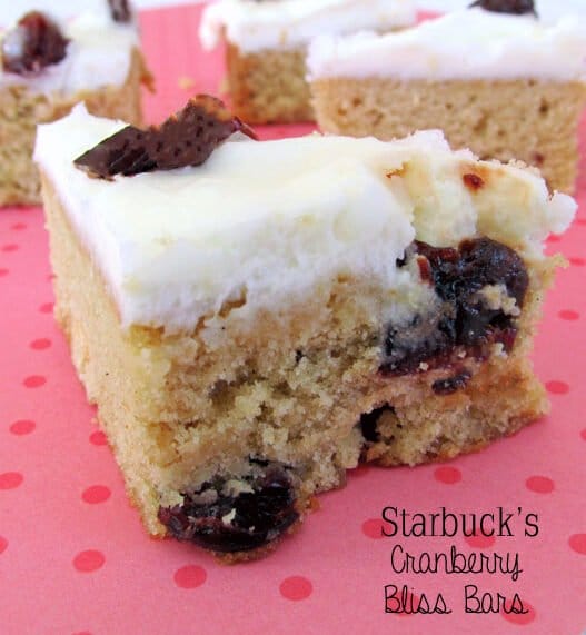 Starbuck's Cranberry Bliss Bars