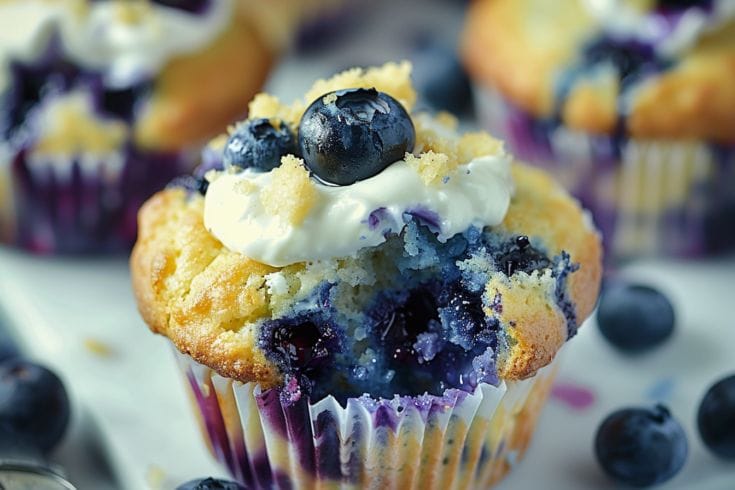 Blueberry Cream Cheese Muffins