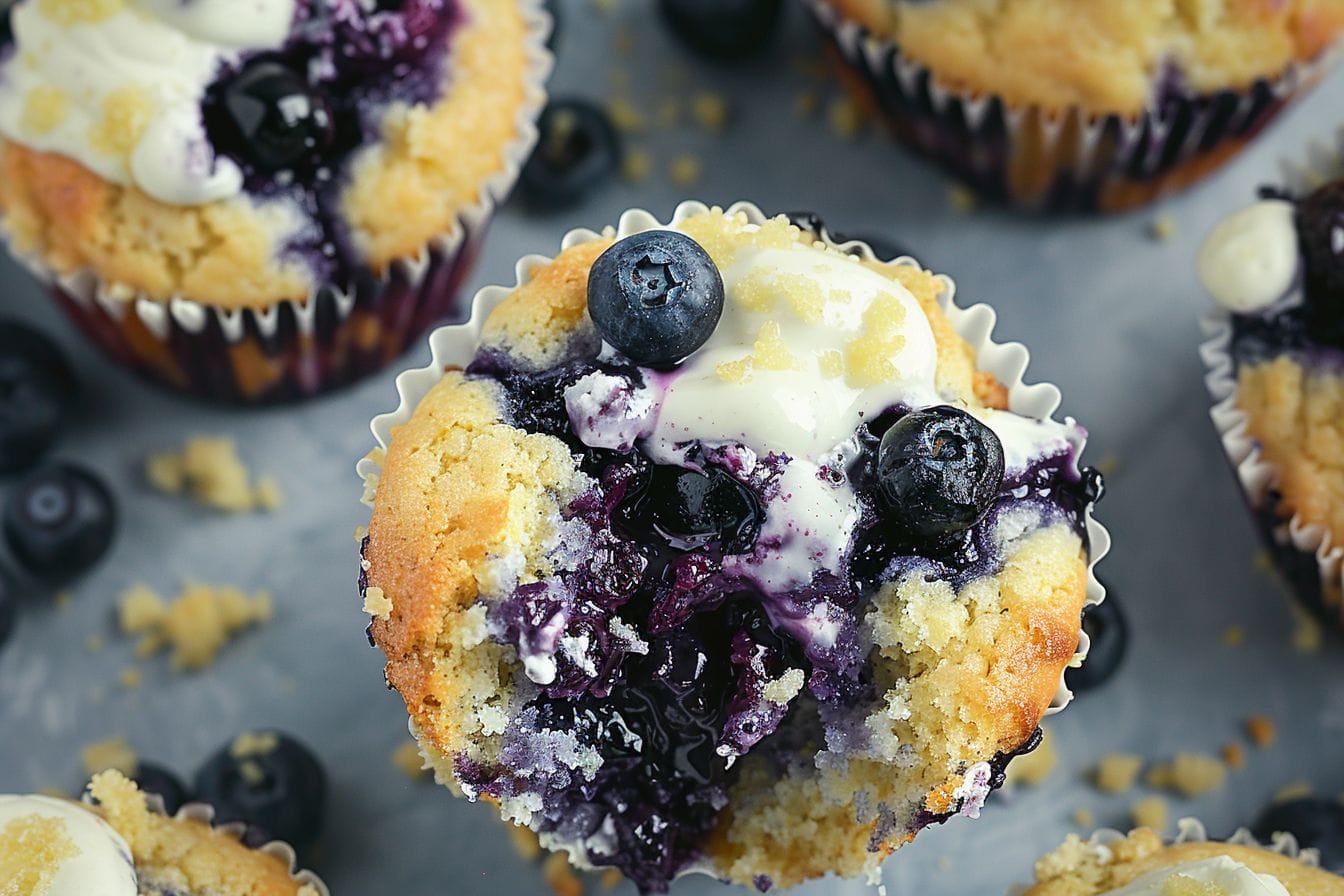 Blueberry Cream Cheese Muffins