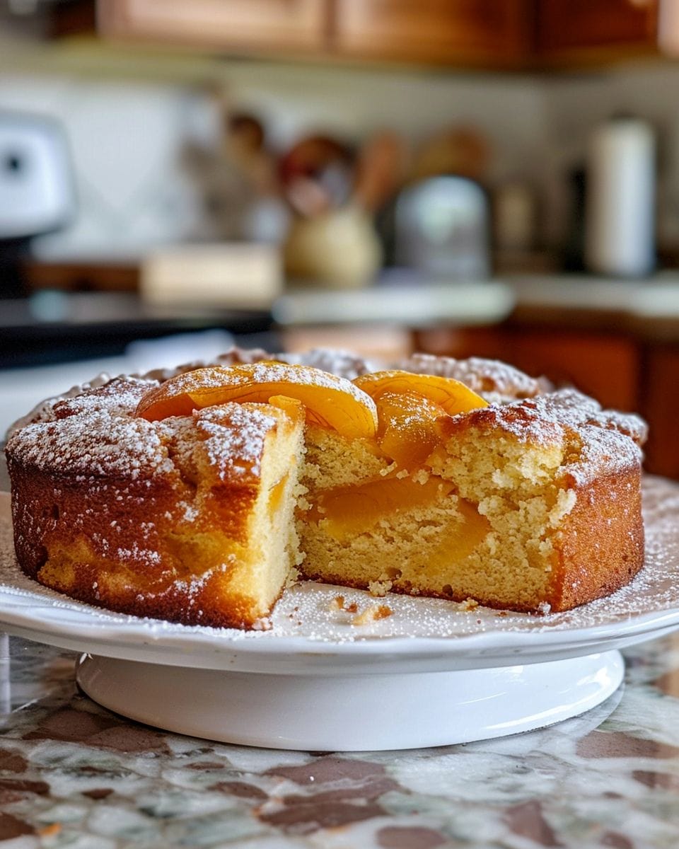 Easy Brown Sugar Peach Cake