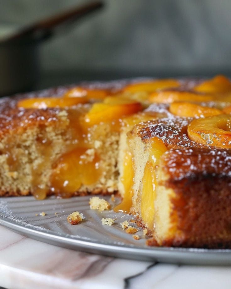 Easy Brown Sugar Peach Cake