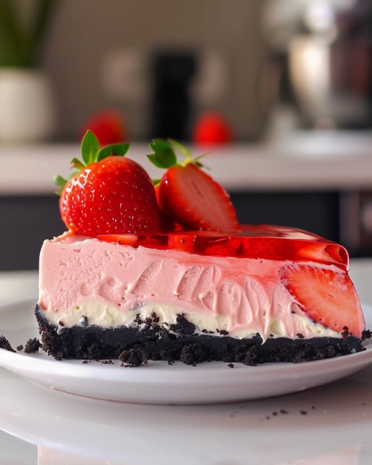 Easy Strawberry Jello Cheesecake