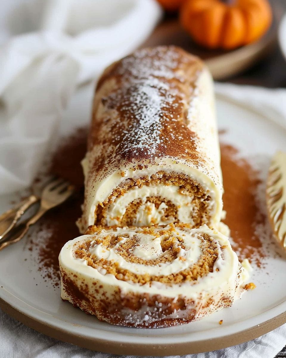 Classic Pumpkin Roll with Cream Cheese Filling