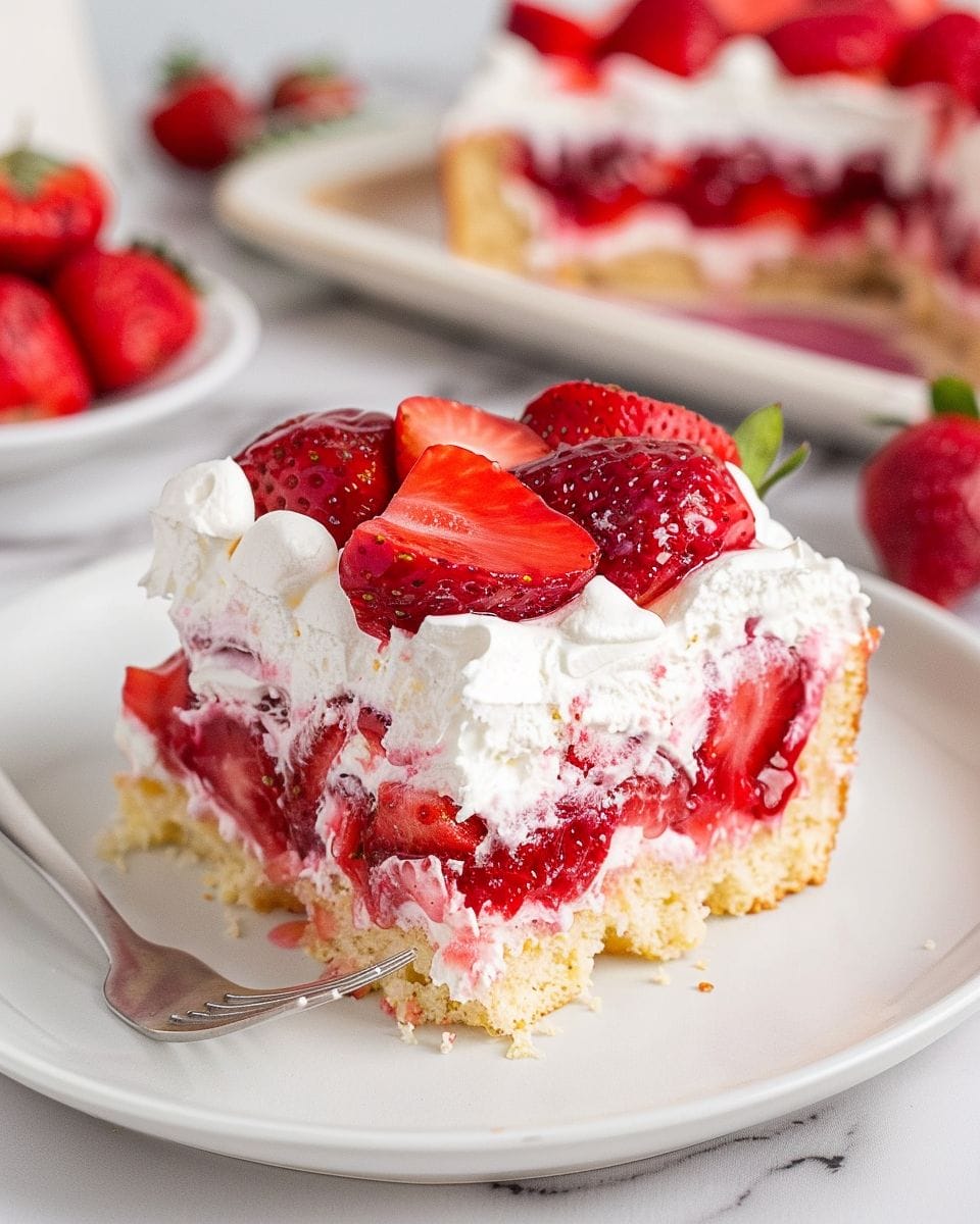 Strawberry Shortcake Poke Cake