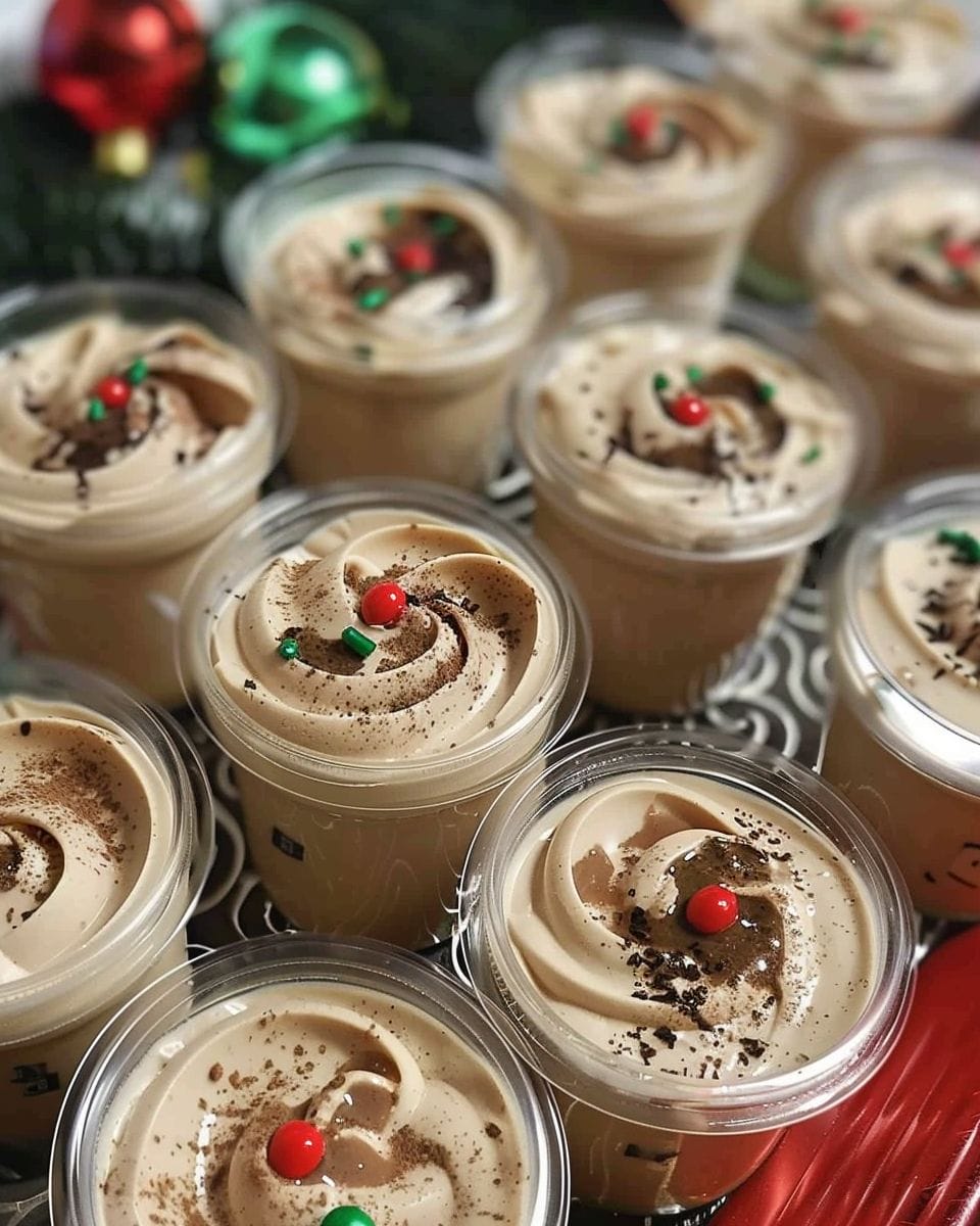 Christmas Kahlua and Baileys Pudding Shots