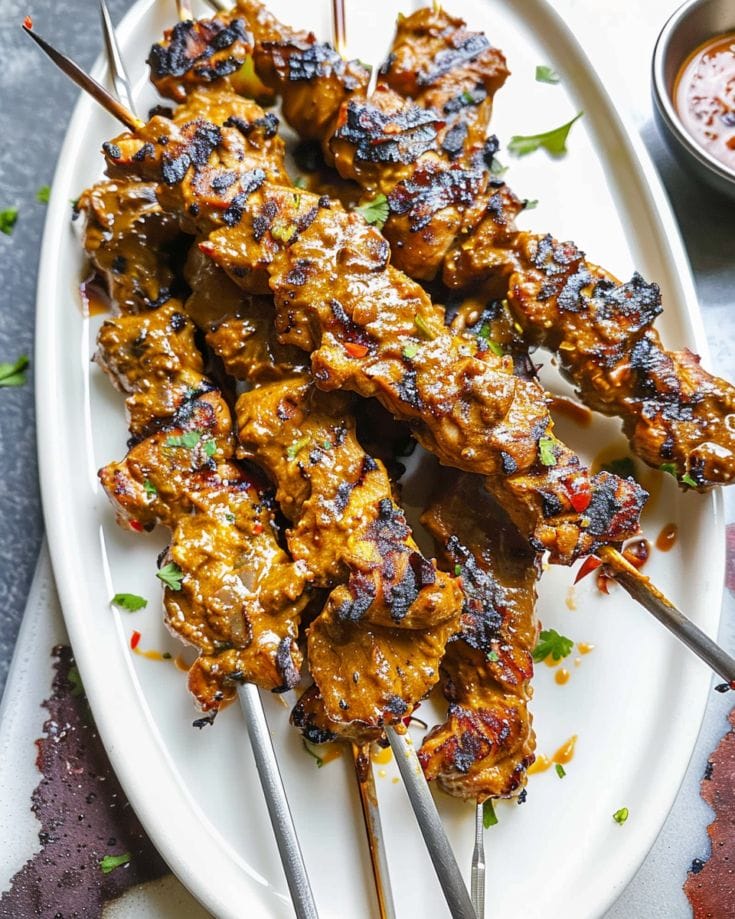 Chicken Satay Recipe with Peanut Sauce