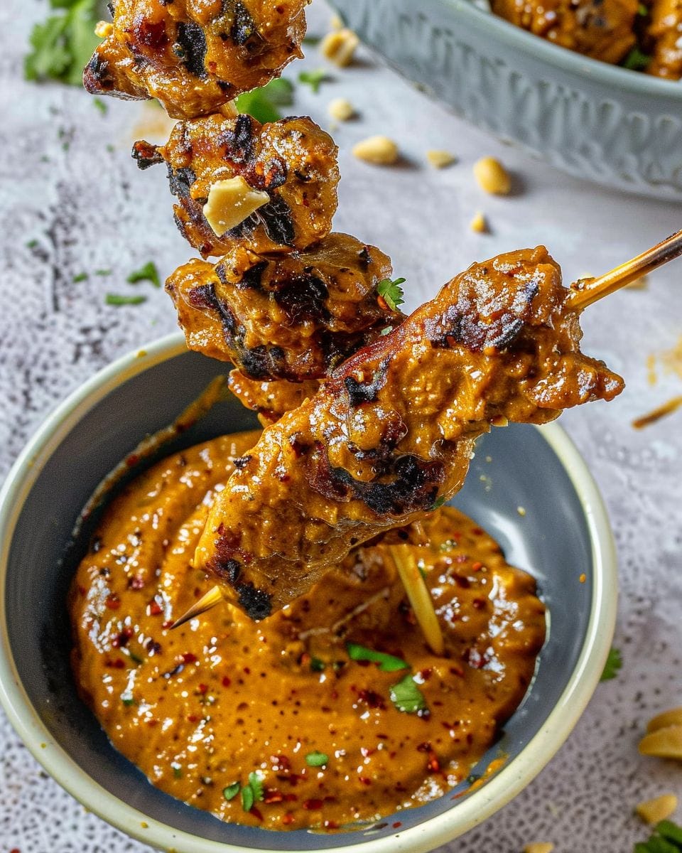 Chicken Satay Recipe with Peanut Sauce