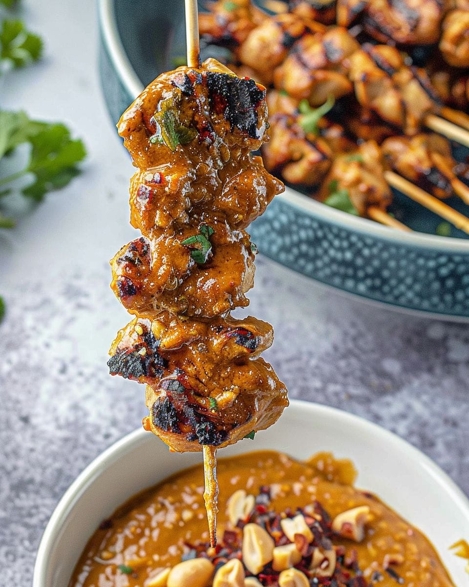 Chicken Satay Recipe with Peanut Sauce