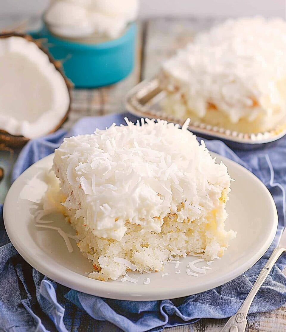 Coconut Cream Poke Cake