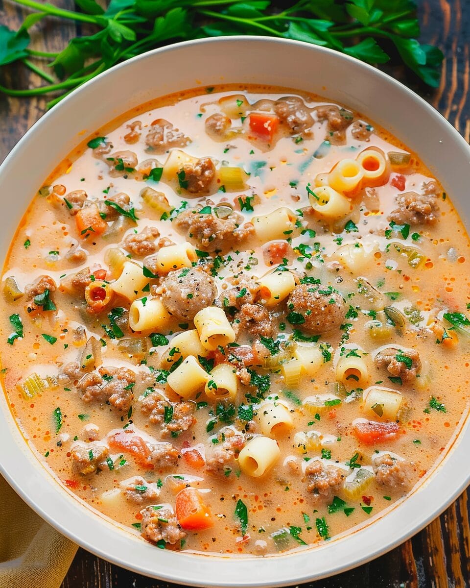 Creamy Parmesan Italian Sausage Soup