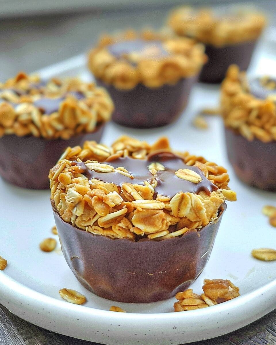 No Bake Peanut Butter Granola Cups