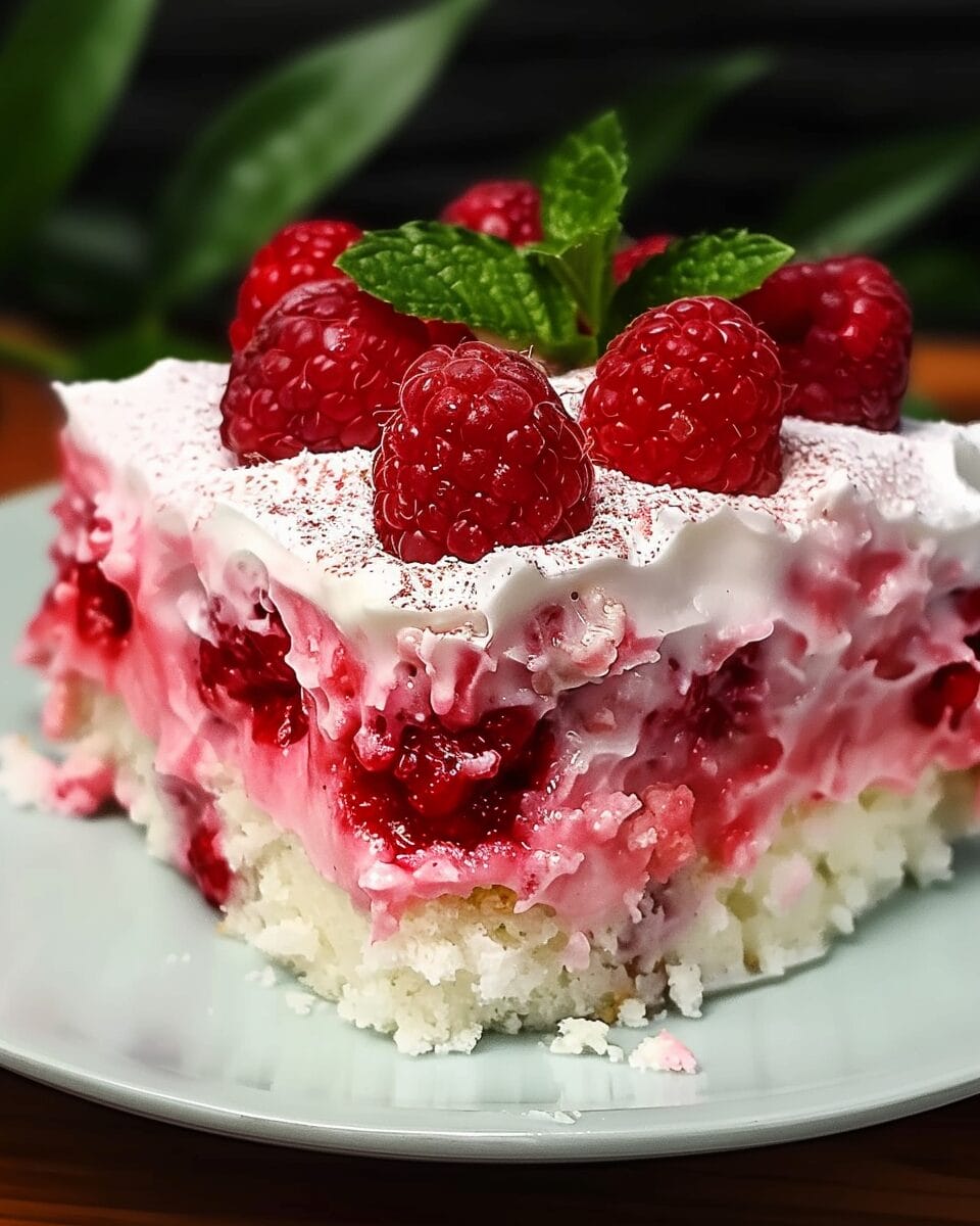 Raspberry Zinger Poke Cake