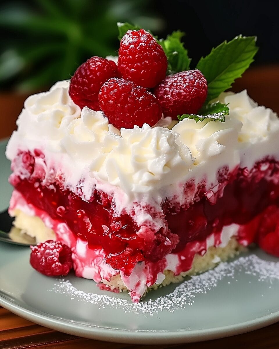 Raspberry Zinger Poke Cake