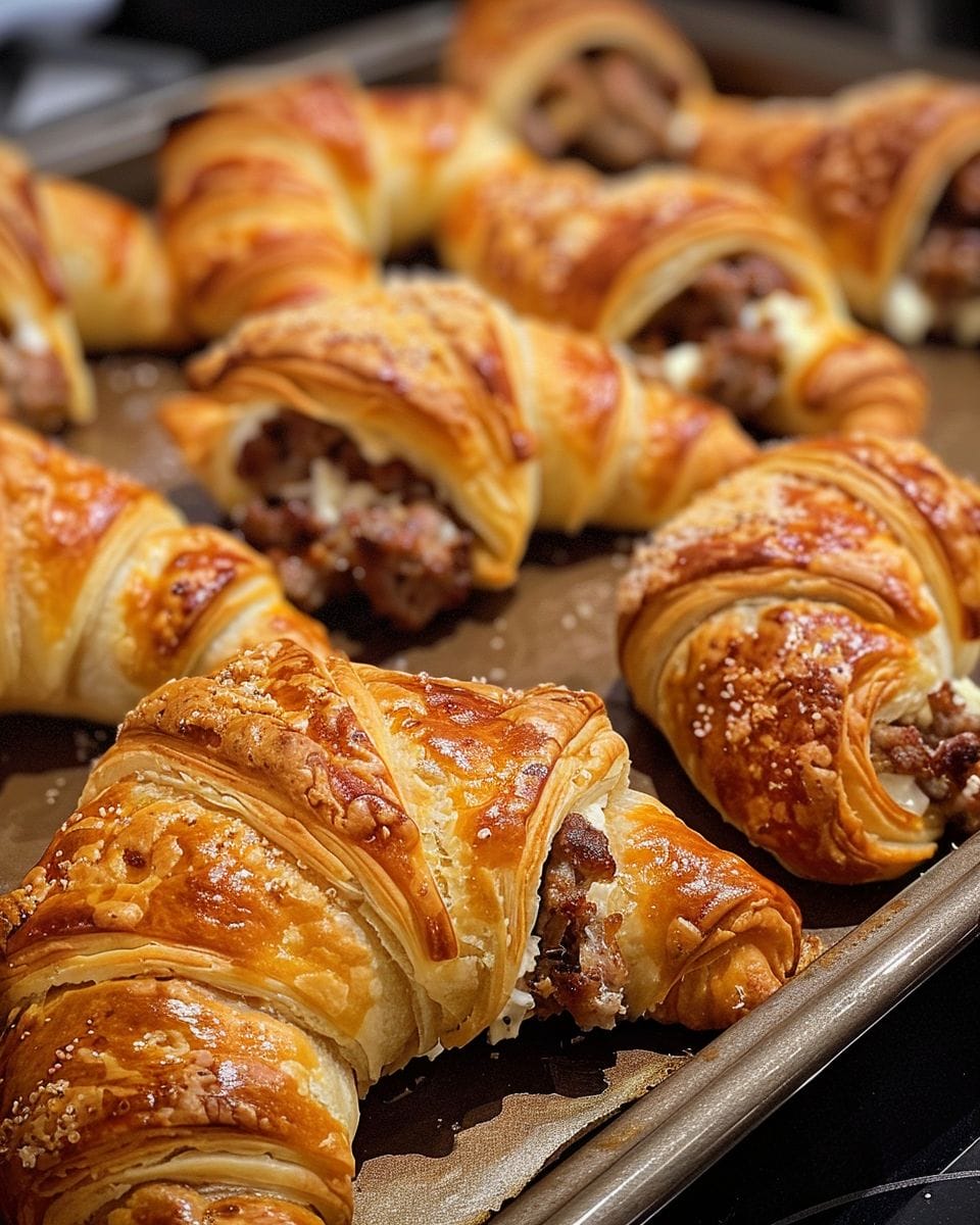 Rotel Sausage and Cream Cheese Crescents