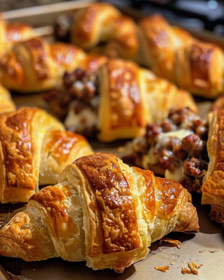 Rotel Sausage and Cream Cheese Crescents