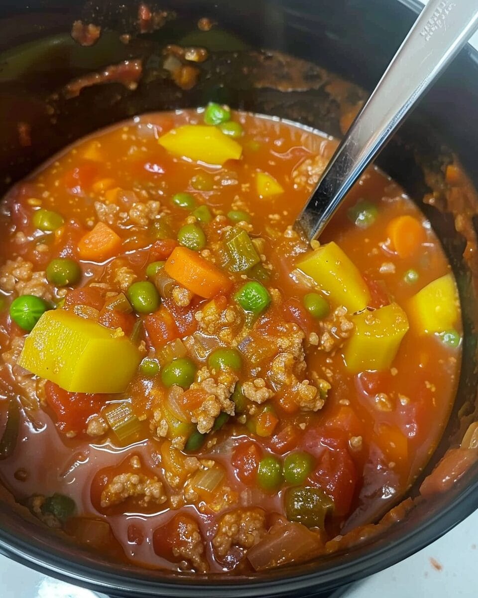 TOMATO HAMBURGER VEGETABLE SOUP